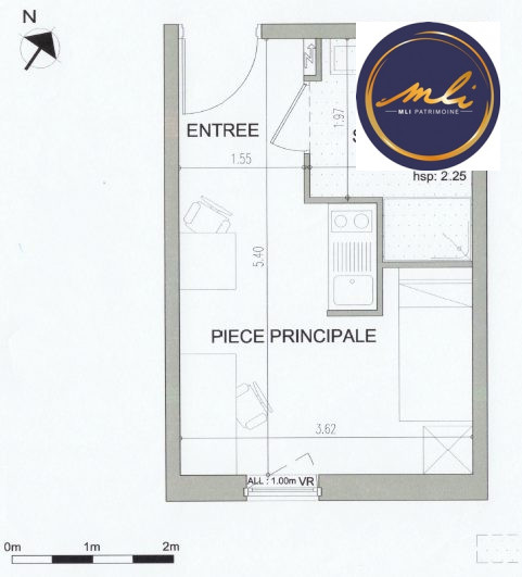 INVESTISSEMENT EN RESIDENCE ETUDIANTE A COLOMBES- Nouveau bail de 9 ans- Loyers défiscalisés.
