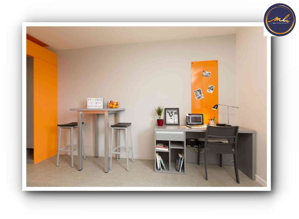INVESTISSEMENT EN RESIDENCE ETUDIANTE A COLOMBES- Nouveau bail de 9 ans- Loyers défiscalisés.