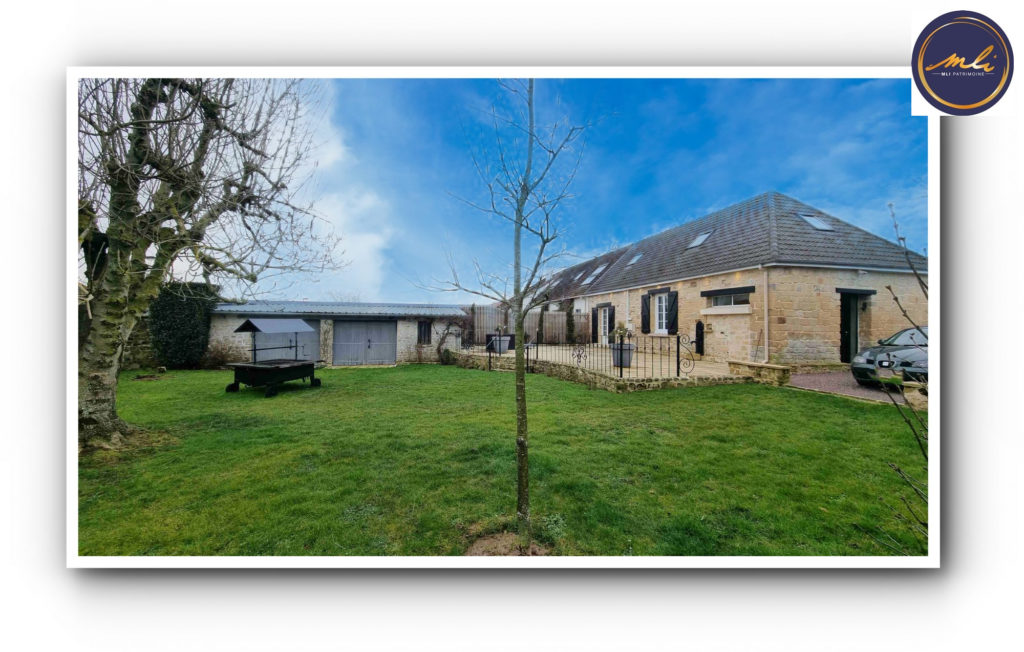 COQUETTE MAISON DE CHARME EN PIERRE AVEC JARDIN À 10 MINUTES SUD OUEST DE CAEN et 30 MN de la mer.