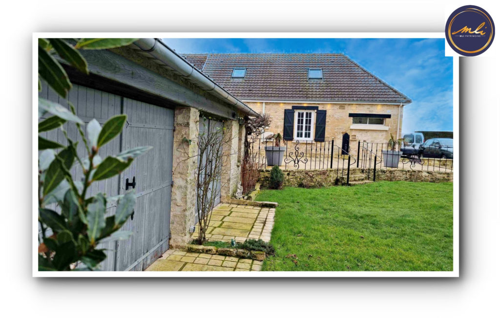 COQUETTE MAISON DE CHARME EN PIERRE AVEC JARDIN À 10 MINUTES SUD OUEST DE CAEN et 30 MN de la mer.