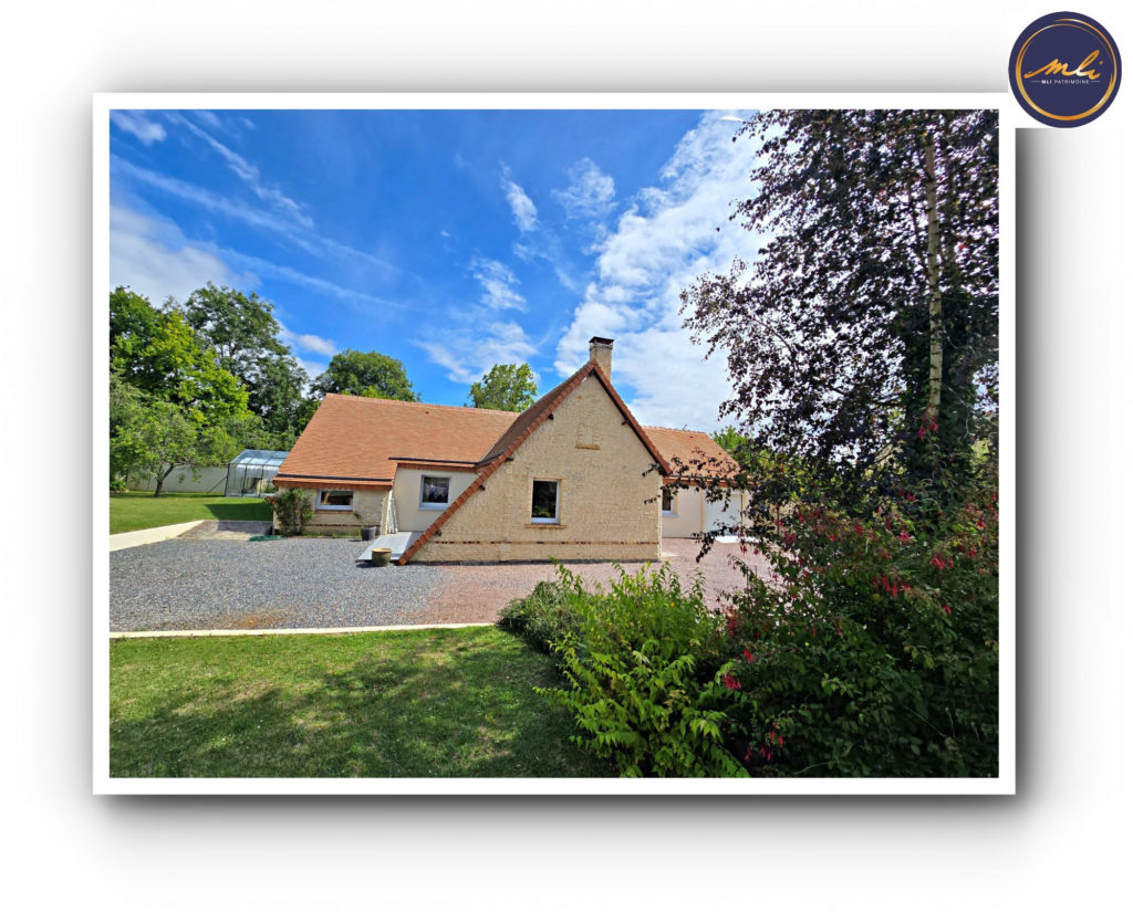 Entre Caen & la mer-Maison avec vie de plain-pied- 4 chambres et jardin