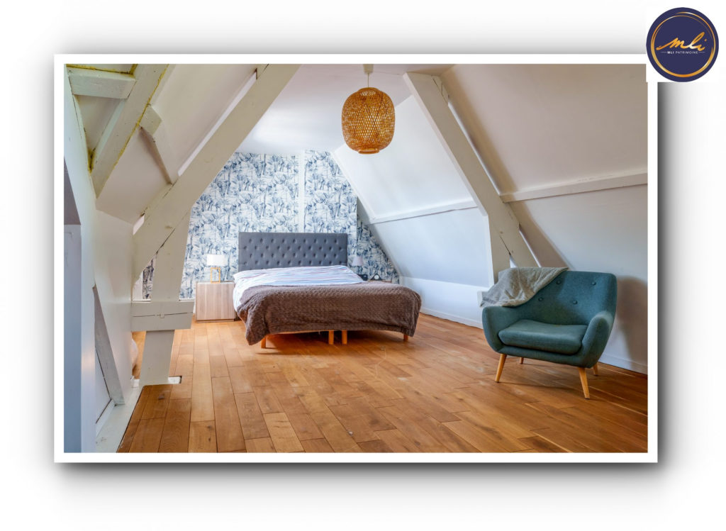 Maison avec vie de plain-pied + étage + sous/sol- 5 Chambres et jardin à 10 km de Tours.